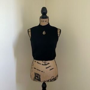 Women’s XS/S, Brandy Melville, Black Mock Neck Sweater Vest